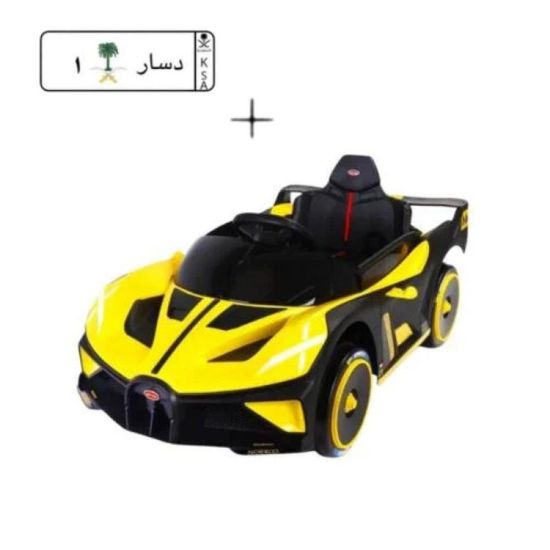 صورة سيارة أطفال كهربائية فاخرة مع محرك قوي وإضاءة